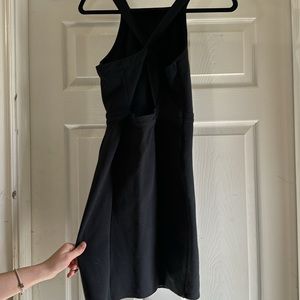 Abercrombie Size S bodycon dress in black with back opening, shoulder straps